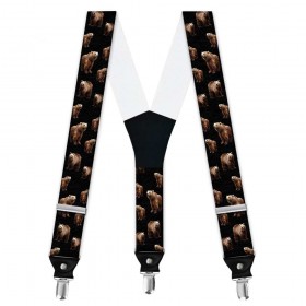 Bretele pantaloni personalizate, vânătoare de urși